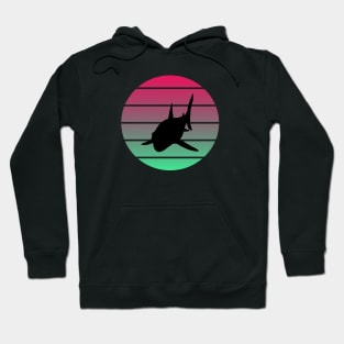 Retro Sunset Shark Hoodie